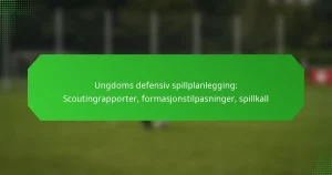 Ungdoms defensiv spillplanlegging: Scoutingrapporter, formasjonstilpasninger, spillkall